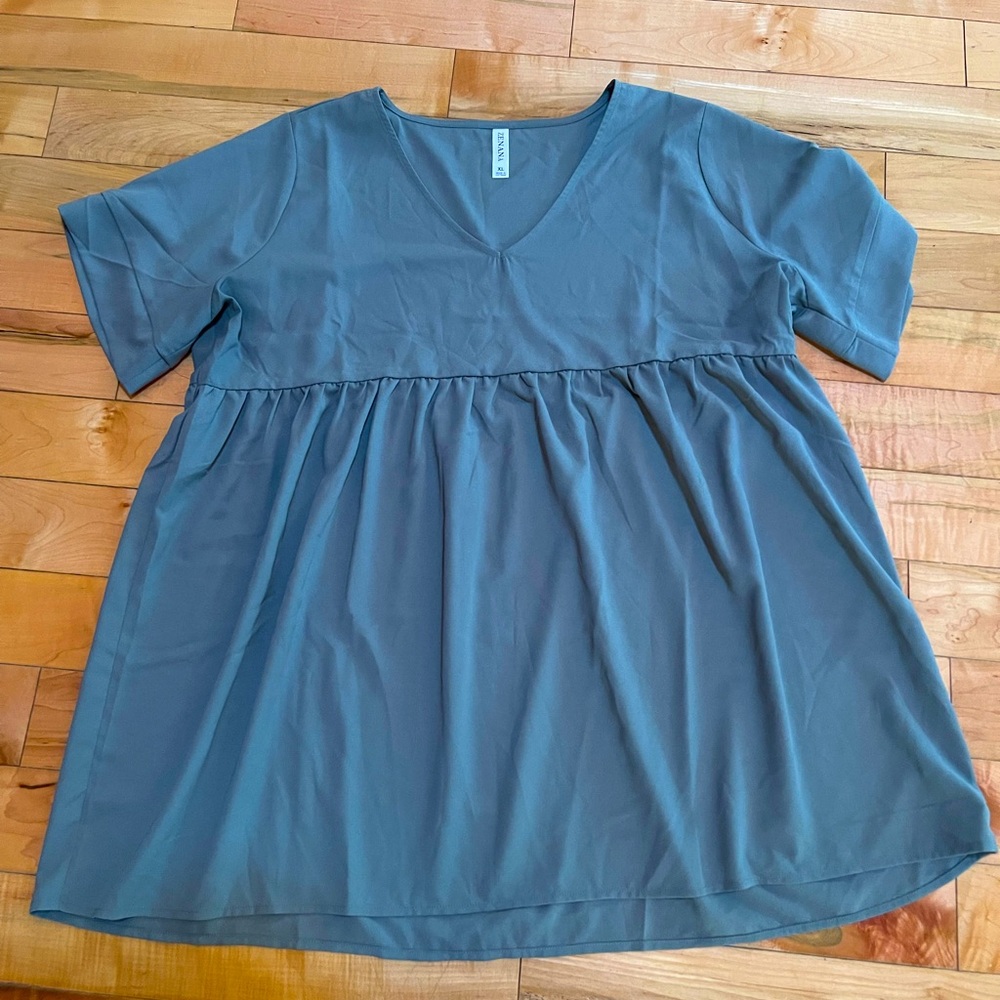 Women’s Boutique Green Babydoll Tunic